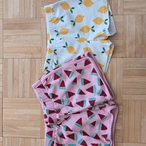 Hanna Anderson 2 pairs girls shorts size 6-7 & 8